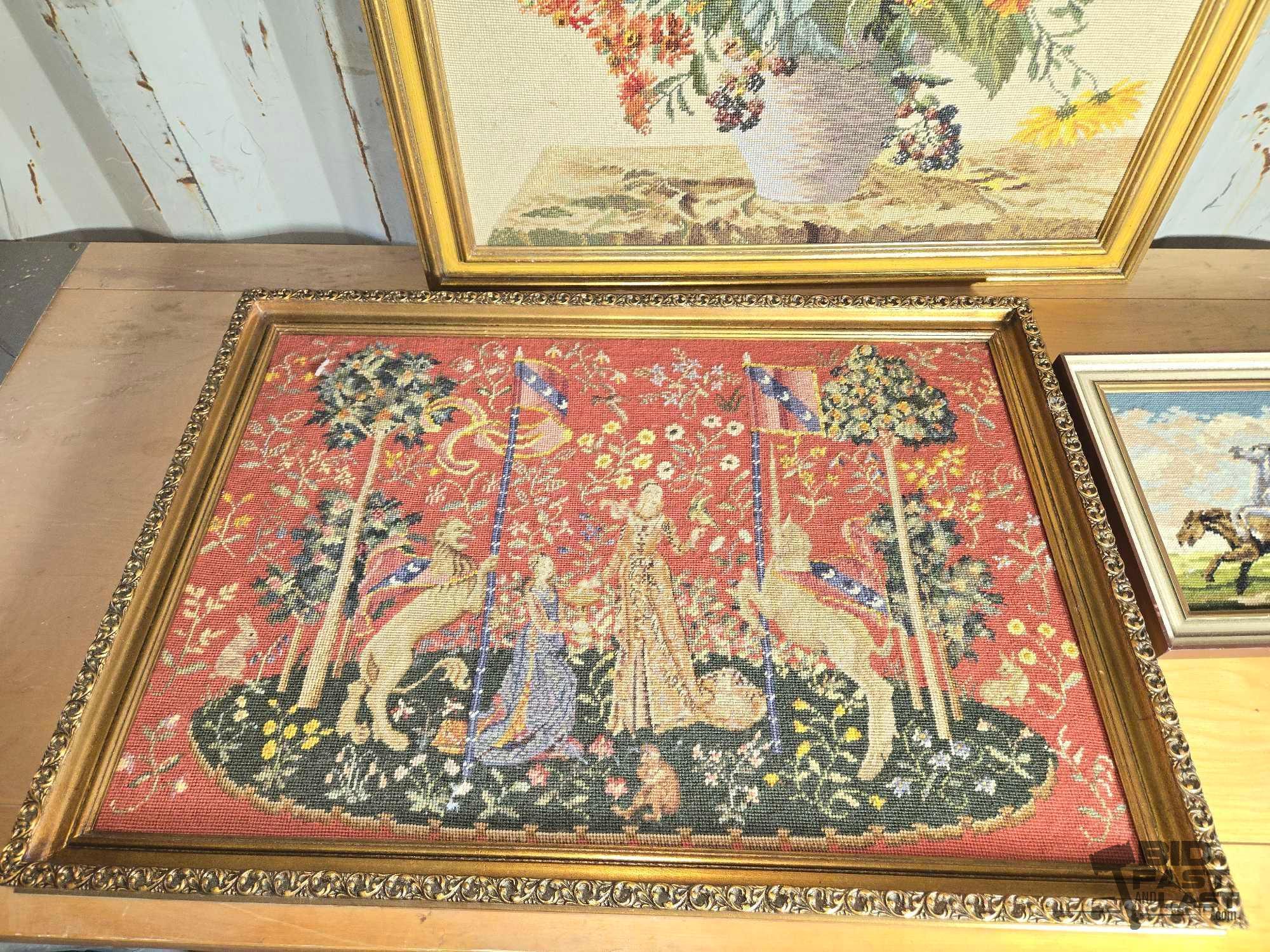 (3) Needle Point Art