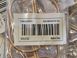NEW!!! (80) Packs of Matte Gold Semi Circle Napkin Holders