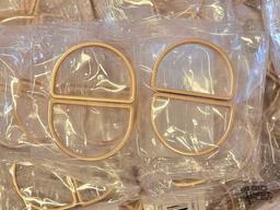 NEW!!! (80) Packs of Matte Gold Semi Circle Napkin Holders