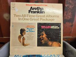 (3) Totes of Vinyl Records