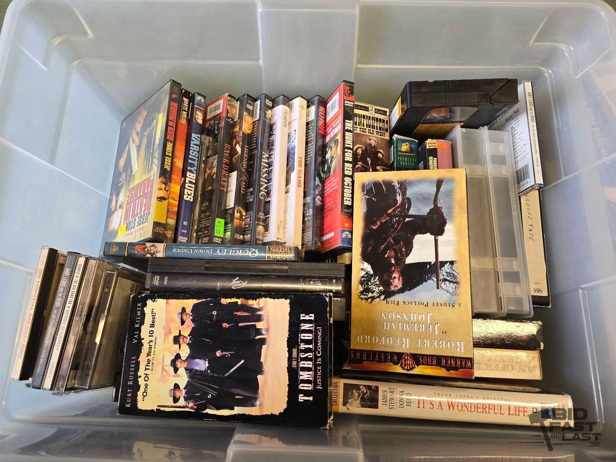 CDs, DVDs, VHS, and Cassette Tapes