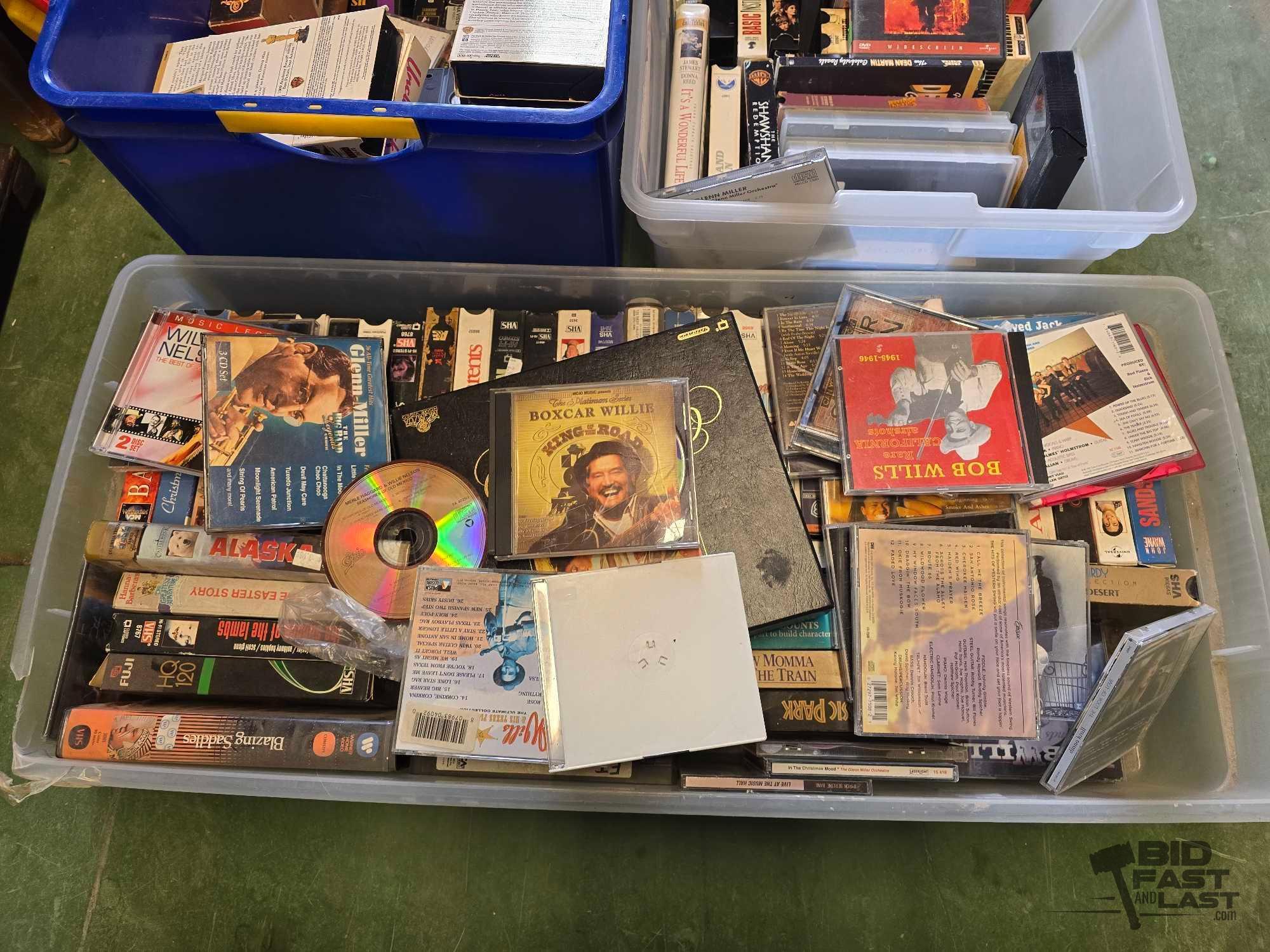 CDs, DVDs, VHS, and Cassette Tapes