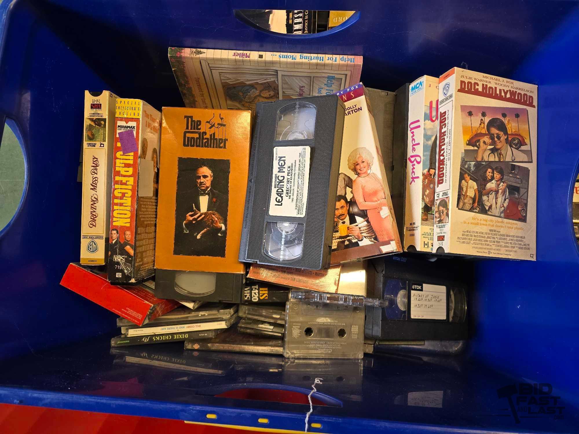 CDs, DVDs, VHS, and Cassette Tapes