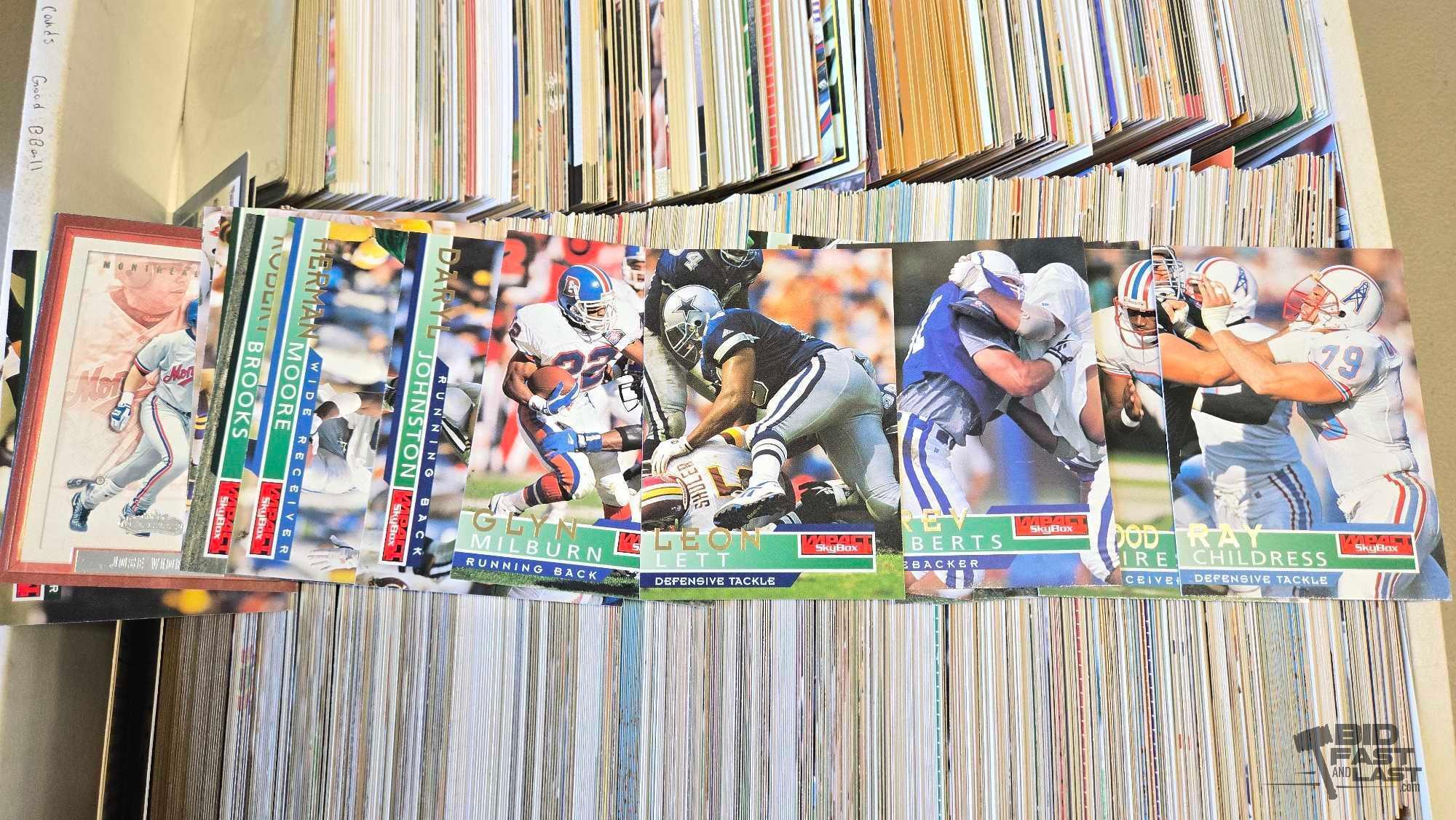 Over (300) Player Trading Cards
