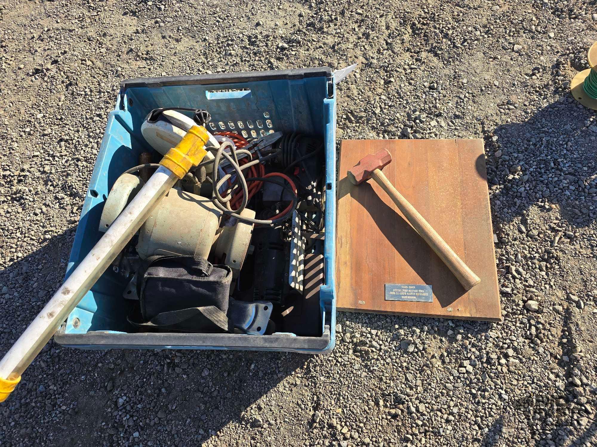 Bench Grinder, Craftsman Power Drill, Jigsaw, Keepsake