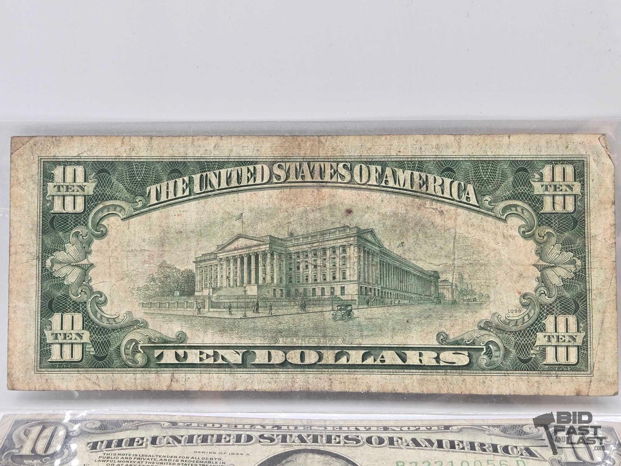 (6) 1934 $10 Federal Reserve Notes