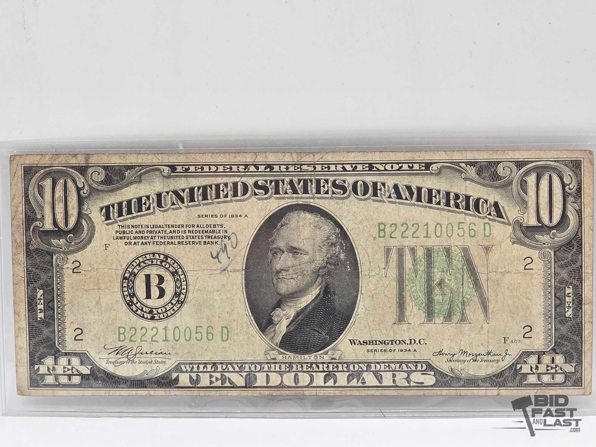 (6) 1934 $10 Federal Reserve Notes
