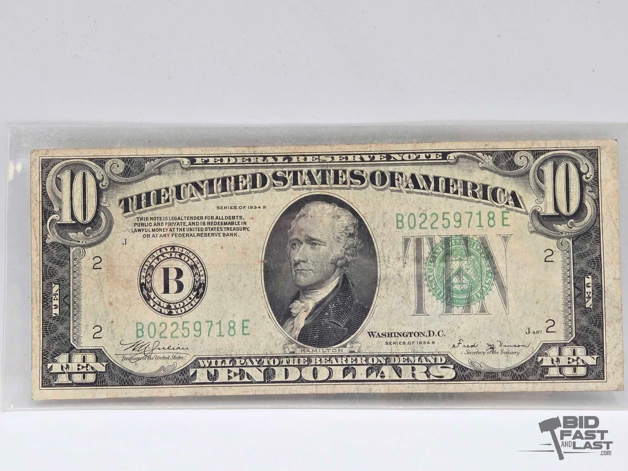 (6) 1934 $10 Federal Reserve Notes