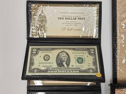 (12) Albums of Uncirculated & Uncut $2 Dollar Bank Notes
