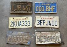 6 license plates