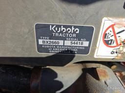 Kuboa BX2660 4x4 w/Ldr/Mower