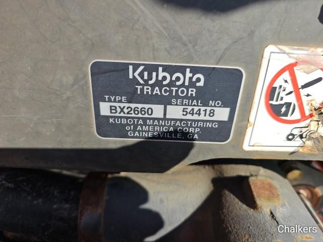 Kuboa BX2660 4x4 w/Ldr/Mower