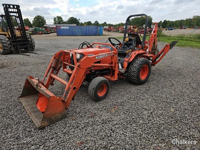 Kubota B2410 4x4 Loader Backhoe w/Belly Mower