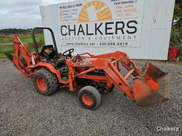 Kubota B2410 4x4 Loader Backhoe w/Belly Mower