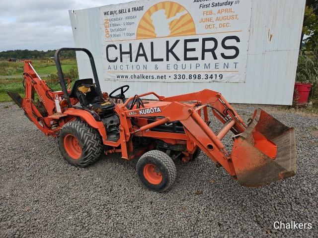 Kubota B2410 4x4 Loader Backhoe w/Belly Mower