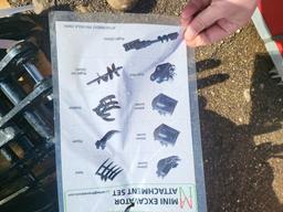 9 PC Mini Excavator Att Set