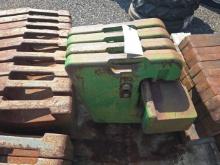 (4) John Deere Suitcase Weights & Bracket