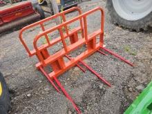 Orange 3 prong Square Bale Spear