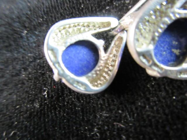 Lapis Stone Sterling Silver Earrings