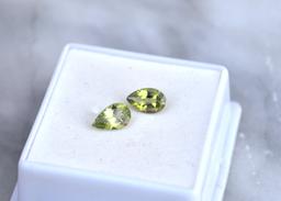 1.58 Carat Matched Pair of Peridots