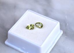 1.58 Carat Matched Pair of Peridots