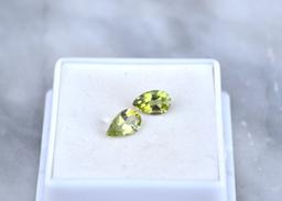 1.58 Carat Matched Pair of Peridots