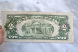 1953-A $2 Red Seal Dollar Note