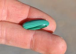 8.74 Carat Fine Malachite Cabochon