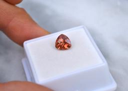 1.82 Carat Trillion Checkerboard Cut Oregon Sunstone