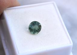 1.96 Carat Oval Cut Blue-Green Apatite