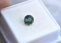 1.96 Carat Oval Cut Blue-Green Apatite