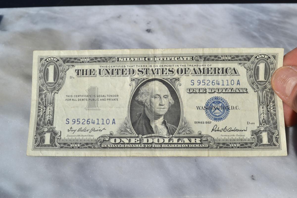 1957 $1 Silver Certificate Dollar