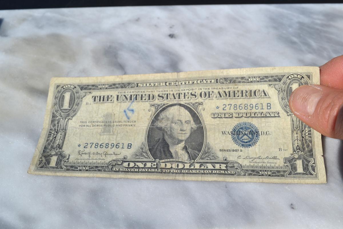 1957 $1 Star Note! Silver Certificate Dollar