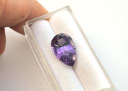 7.21 Carat Fancy Pear Cut Amethyst