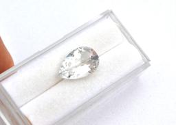 6.36 Carat Pear Cut White Topaz