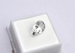 6.36 Carat Pear Cut White Topaz