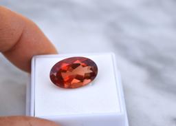 10.13 Carat Fantastic Oval Cut Oregon Sunstone