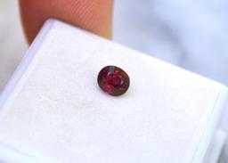 0.84 Carat Oval Cut Red Spinel