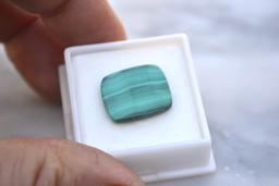 14.44 Carat Freeform Malachite Cabochon