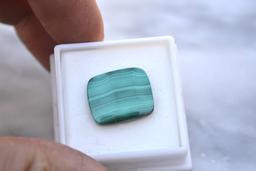 14.44 Carat Freeform Malachite Cabochon