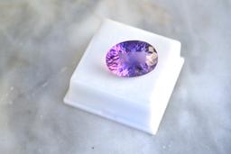 16.37 Carat Oval Millennium Cut Amethyst