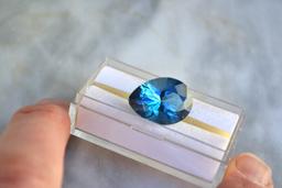 16.72 Carat Pear Shaped London Blue Topaz