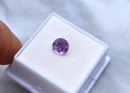 1.70 Carat Fancy Round Cut Amethyst