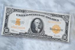 1922 $10 Gold Certificate -- High Grade