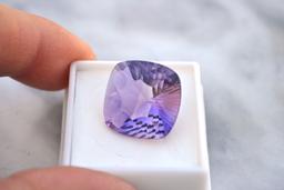 22.96 Carat Fancy Cushion Cut Amethyst