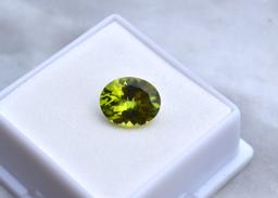 3.48 Carat Oval Cut Peridot