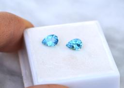 1.72 Carat Matched Pair of Topaz