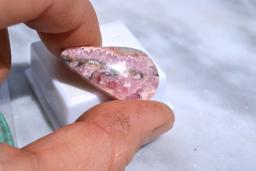 41.29 Carat Pear Rhodochrosite Cabochon