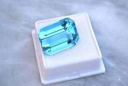 47.87 Carat Octagon Cut Swiss Blue Topaz