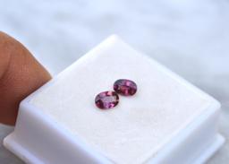 1.09 Carat Matched Pair of Pink Garnets